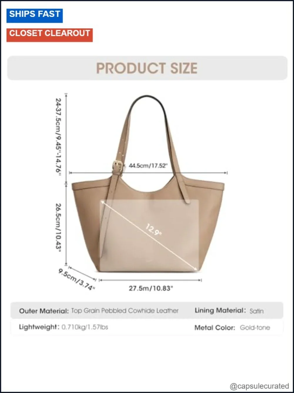 Genuine Leather Hobo Tote Handbag for Women Adjustable Strap